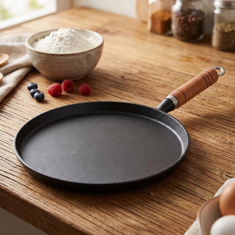 Electric Griddle Pancake - Чугунная сковорода 20/23/26 см без покрытия,