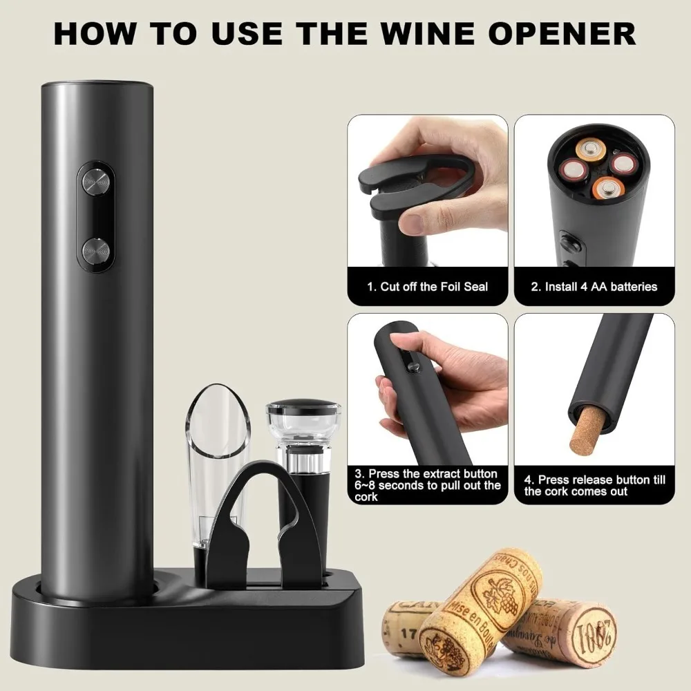 Набор электрических открывалки – обзор и цена Wine Opener Electric